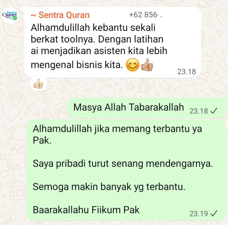 Testimoni Pengguna CHATWAGemini